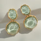 Bohemian Geometric Oval Resin Drop Earrings