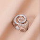 Minimalist Hollow Spiral Snail Design Ring