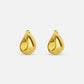 Modern Gold Tear Drop Earrings
