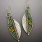 Bohemian Mozaic Leaf Earrings