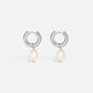 Silver Pearl Drop Earrings