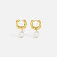 Timeless Gold Pearl Drop Earrings