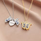 Butterfly Secret Message Pendant Necklace