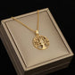 Gold Owl Forest Zirconia Necklace