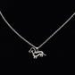 Dachshund Zirconia Pendant Necklace