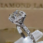 White Gold Charming Inlaid Zirconia Ring
