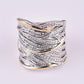 Creative Zirconia Wrapped Multi-Layer Ring