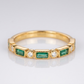 Emerald Style Zirconia Band Ring