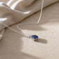 Round Cut Sapphire Necklace
