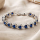 Sapphire Heart Silver Bracelet
