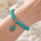 Lustrous Turquoise Bead Bracelet