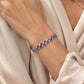 Geometric Sapphire Gold Bracelet
