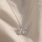 Butterfly Initial Letter Pendant Necklace