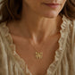 Butterfly Initial Letter Pendant Necklace