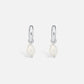 Silver Pearl Drop Earrings