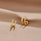 Claw Gold Crystal Earrings