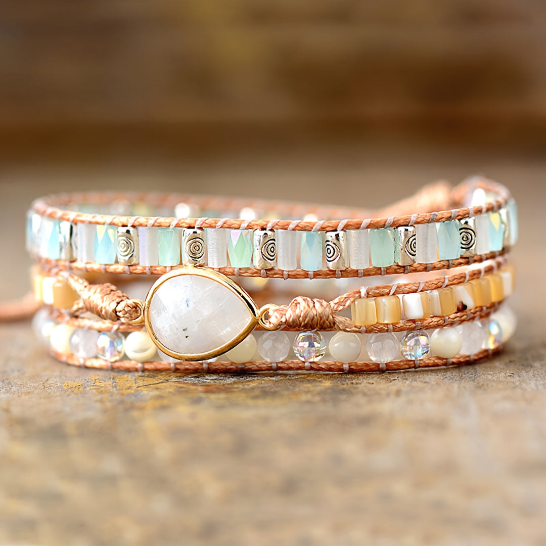 Divine Moonstone Goddess Bracelet