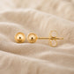 Polished Sphere Stud Earrings