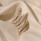 Refined Leaf Cubic Zirconia Ring
