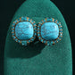 Turquoise Zirconia Stud Earrings