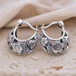 Unique Flower Hoop Earrings