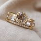 Vintage Ring with Golden Cubic Zirconia