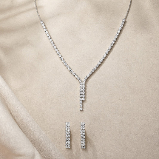 Elegant Inlaid Zirconia Set
