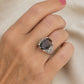 Majestic Citrine Halo Ring