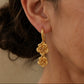 Golden Fleur Dangle Earrings
