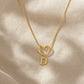 Evermore Heart Initial Necklace