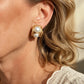 Timeless Gold Pearl Earrings