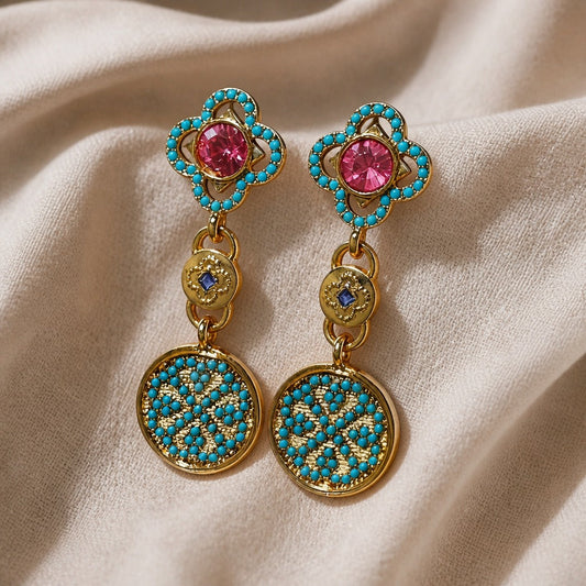 Turquoise Clove Drop Earrings