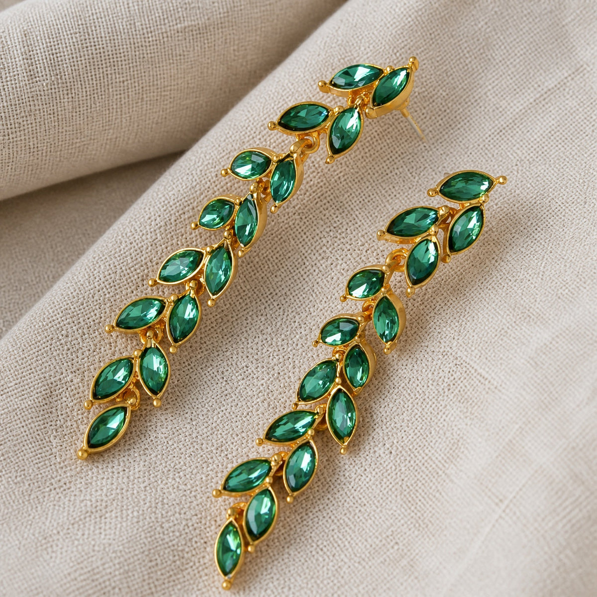 Leaf Cascade Drop Earrings