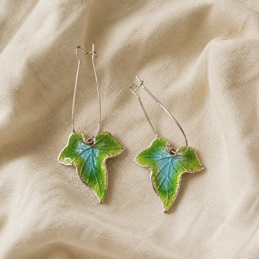 Vintage Realistic Leaf Earrings