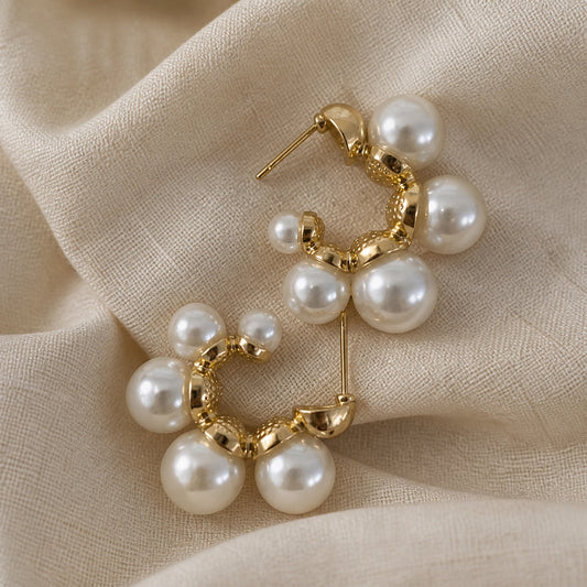 Elegant Pearl Minimalistic Earrings