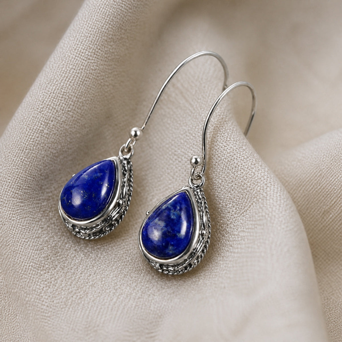 Opulent Oval Pearl Sterling Earrings