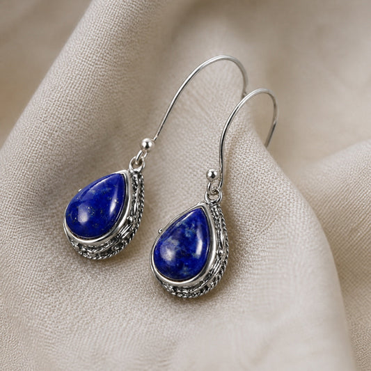 Opulent Oval Pearl Sterling Earrings