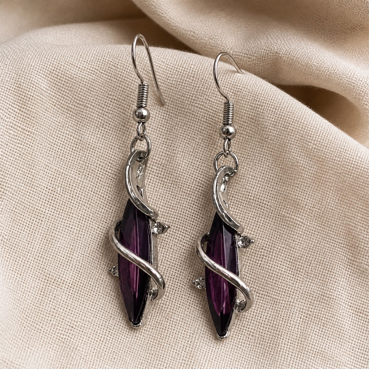 Lavish Rhinestone Dangle Earrings