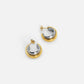 Stylish Two Tone Gold and Silver Earrings