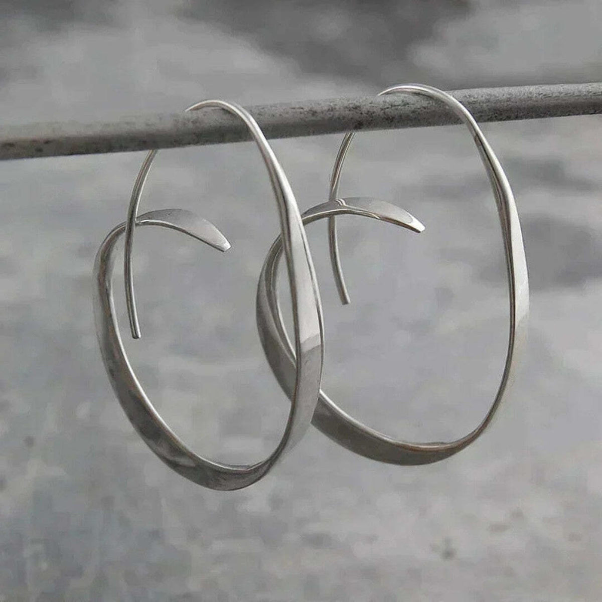 Open Spiral Drop Earrings