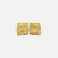Gold Ripple Texture Earrings