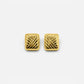 Vintage Gold Rectangle Stud Earrings