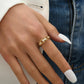 Dazzling Crystal Gold Open Ring