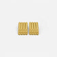 Artistic Gold Long Ribbed Earrings