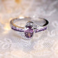 Violet Whisper Crystal Twist Ring