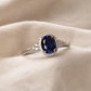Midnight Majesty Sapphire Oval Ring
