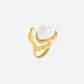 Pearl Heart Ring (Adjustable)