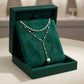 Pearl Y Chain Layered Necklace