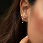 Modern Accent Crystal Hoops