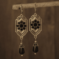 Black Crystal Drop Earrings